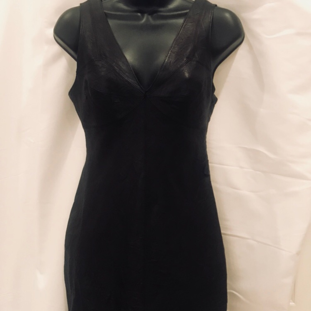 NWT Robert Rodriguez Black Leather Dress size 2